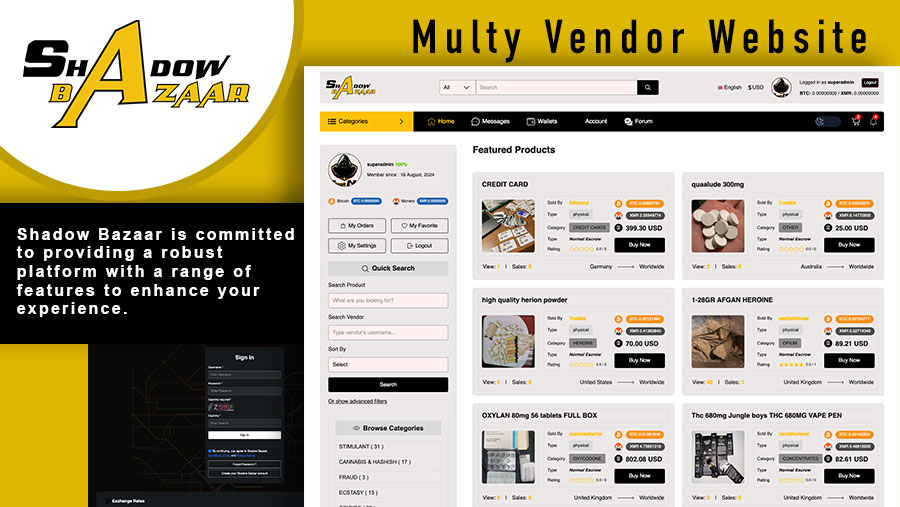 ShadowBazaar Marketplace Script - Privacy Services Marketplace